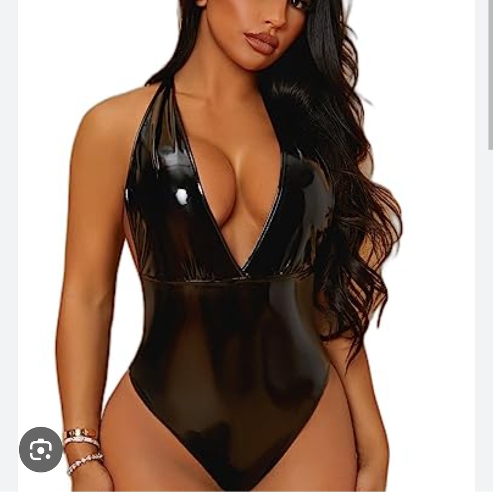 Black Halter One-Piece Swimsuit